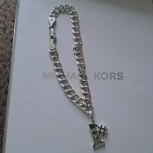 925 Sterling Silver #1 MOM bracelet